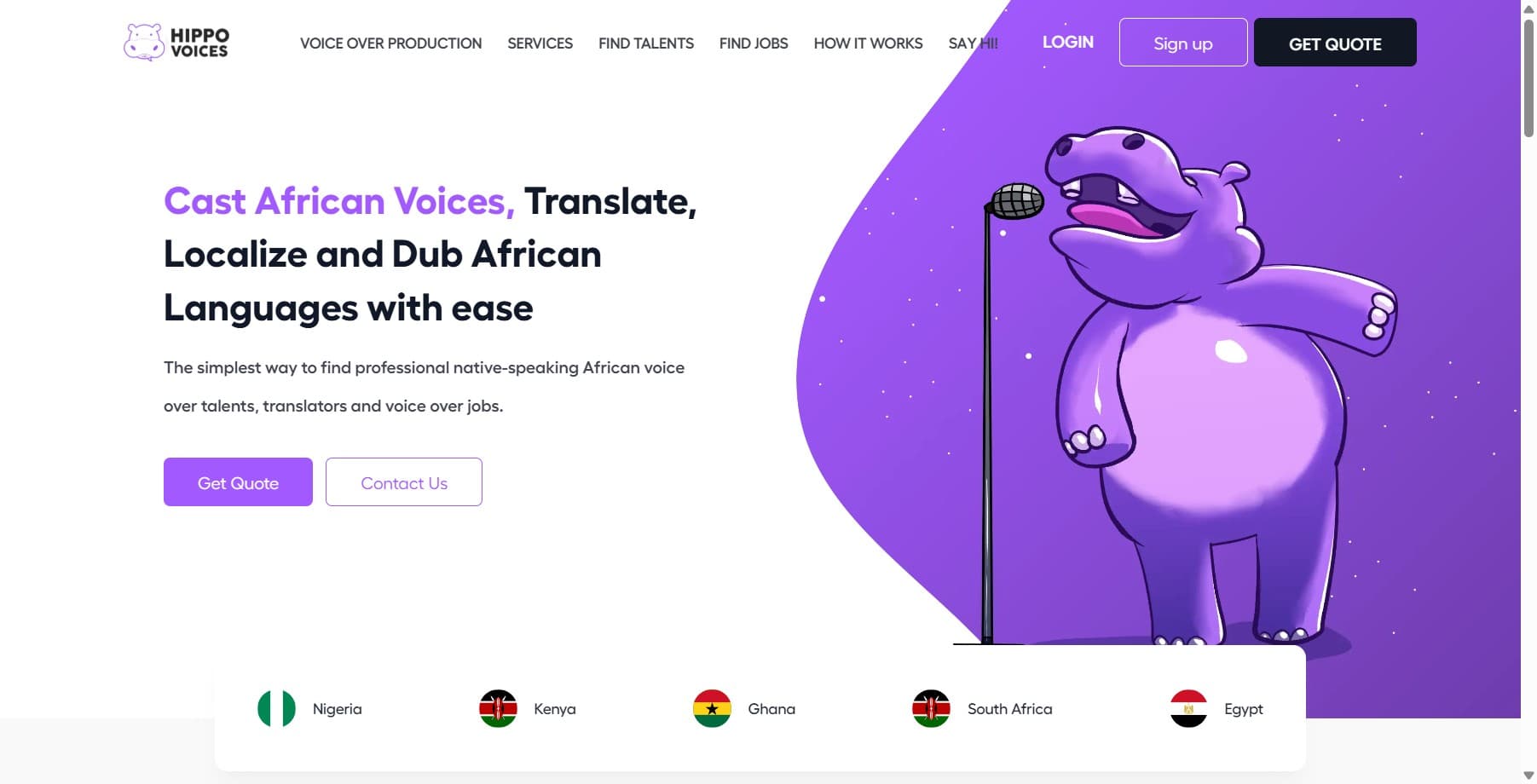 Hippo Voices marketplace