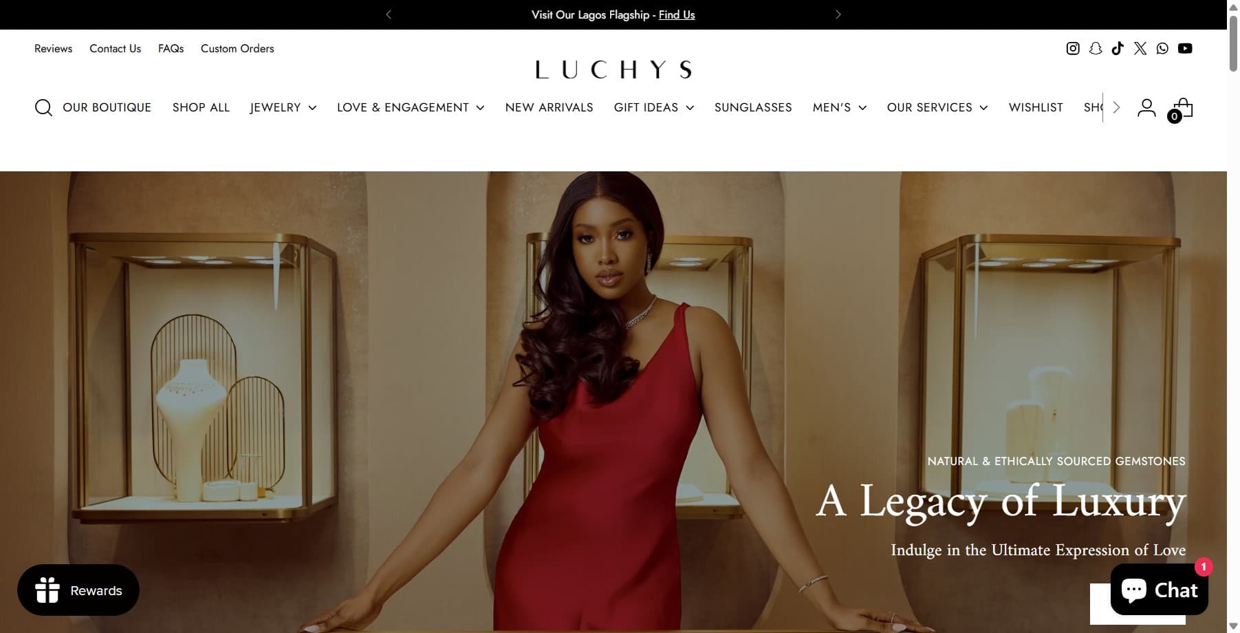 Luchys Luxe ecommerce store