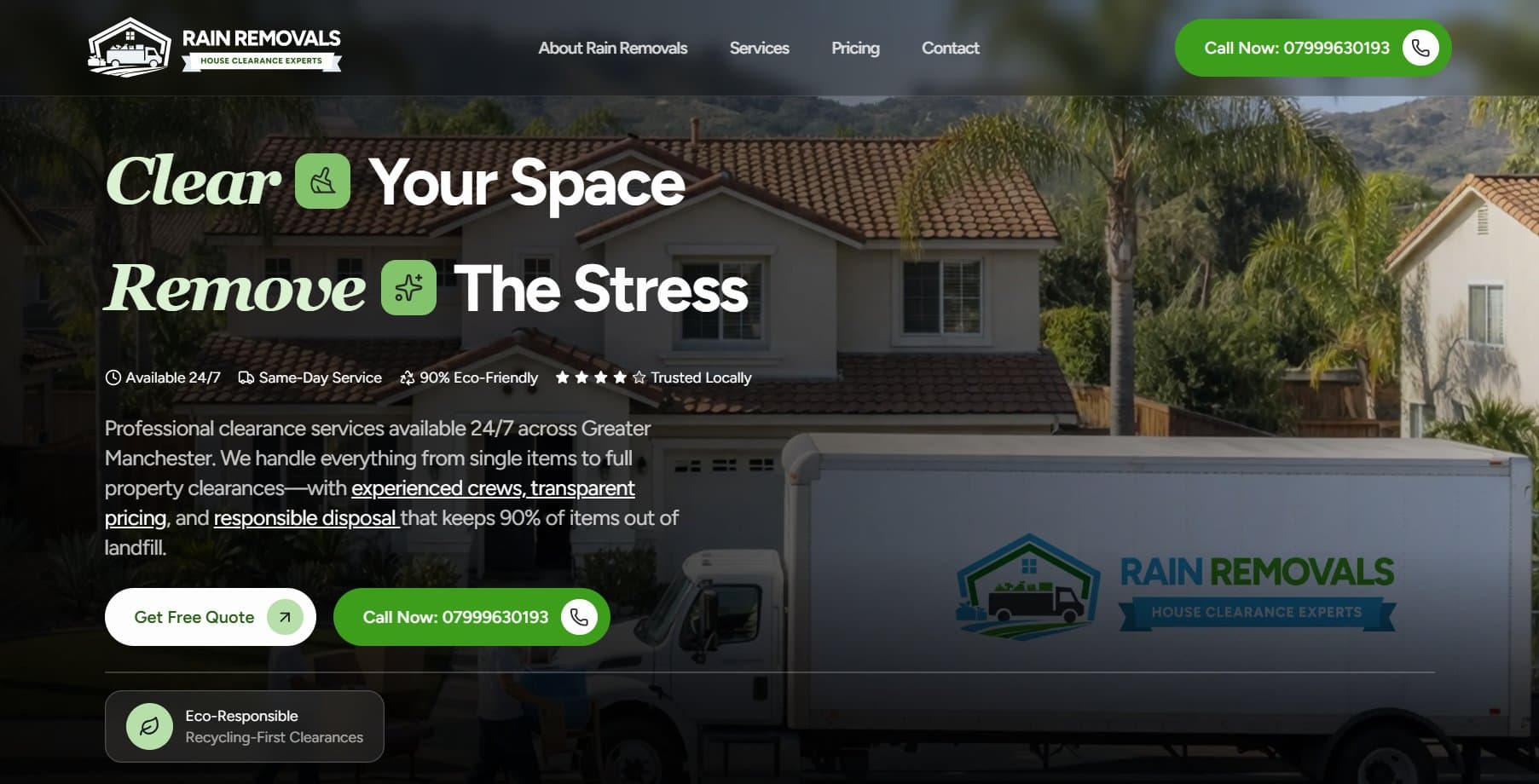 Rain Removals website